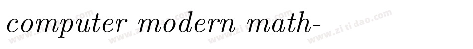 computer modern math字体转换